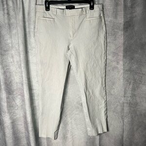 Banana Republic Sloan White and Grey Stripe Skinny Ankle Pants - size 12